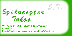 szilveszter tokos business card